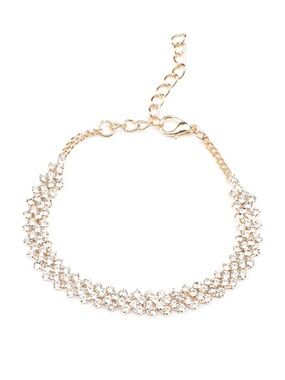 Chicly Candescent Gold Rhinestone Bracelet